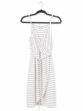 41 Hawthorn White and Black Striped Midi Dress